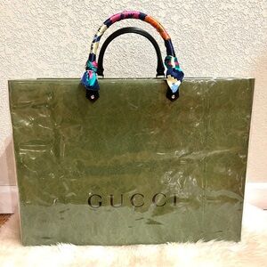 Gucci Tote Large Shopping Bag Tote with PVC Cover‎